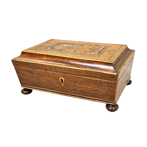 19th Century Rosewood Games Box, England Circa 1840