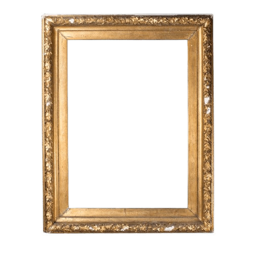 Large Wood and Plaster Frame Decorated with Acorns and Acanthus Leaves Finished in Gold Leaf, England Late 19th Century