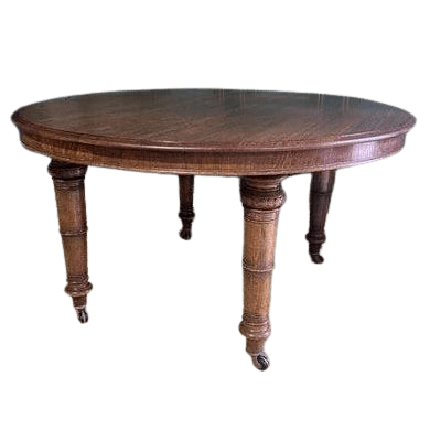 Vintage Large Circular Oak Table