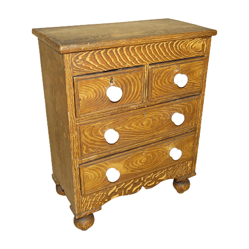 19th Century Victorian Painted Pine Miniature Apprentice Chest of Drawers England Circa 1880