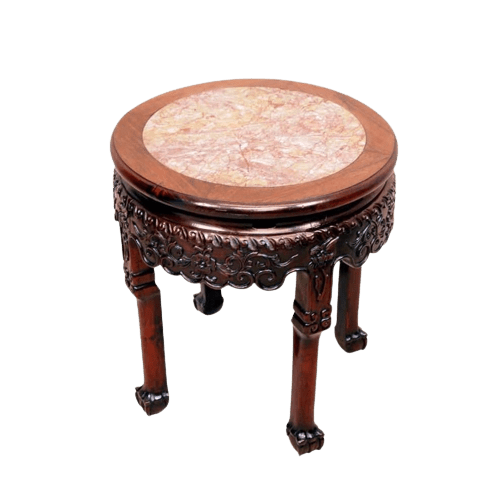 19th Century Oriental Hardwood Circular Coffee Table China Circa 1870