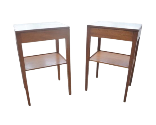 Pair of Teak Bedside Side Tables by Remploy