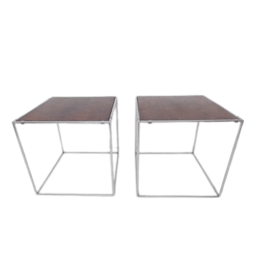 Pair of Danish Rosewood Abstracta Cube Side Tables/Coffee Tables by Poul Cadovius